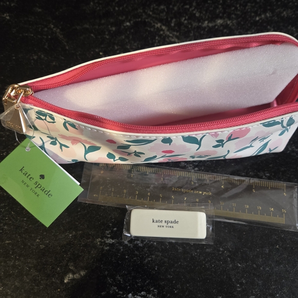 Kate Spade Floral Cosmetic Bag - Pink and Green - Picture 6 of 6
